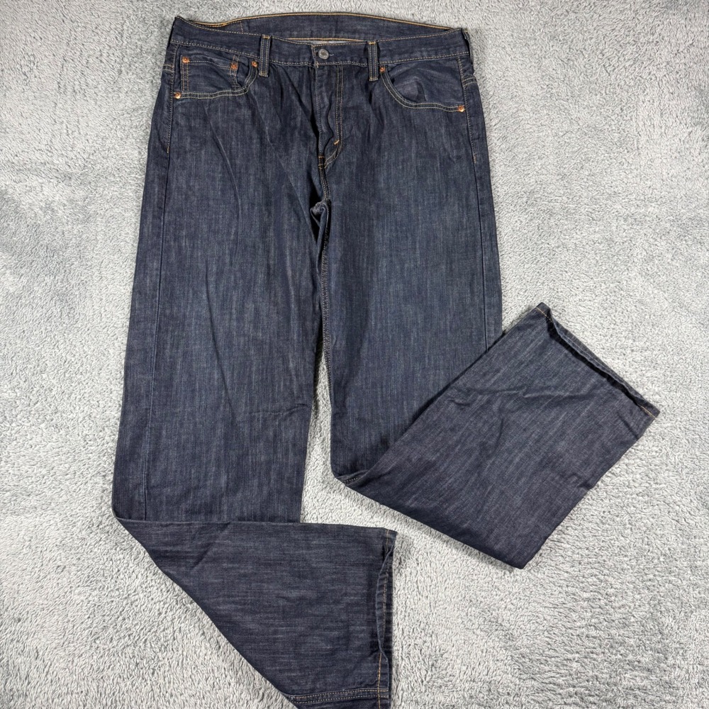 Levi's 569 Loose Straight Jeans Mens 34x36 (36x33) Dark Wash Indigo Wide Leg